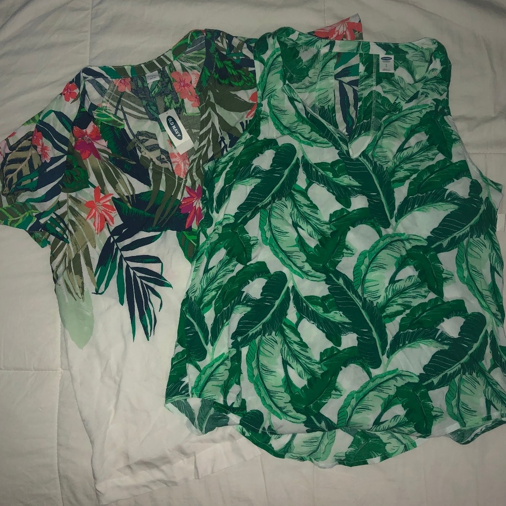 2 Old Navy Forest Tops